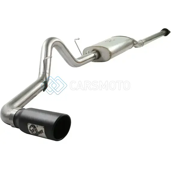 AFE 49-43015-B MACHFORCE XP 3IN 409SS CAT BACK EXHAUST W/ BLACK TIPS FOR 09-10 FORD F-150 V8 4.6L/5.4L