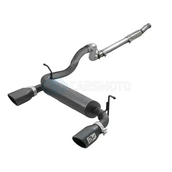 AFE 49-48096-B REBEL SERIES 409 STAINLESS STEEL CAT-BACK EXHAUST 18-21 JEEP WRANGLER JL 2.0L (T) - BLACK TIP