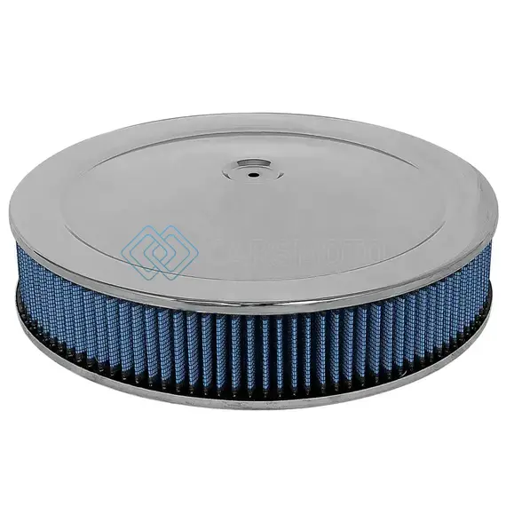AFE 18-21401 MAGNUMFLOW AIR FILTERS ROUND RACING P5R A/F CHROME ASSY 14X3: BLK/BLUE