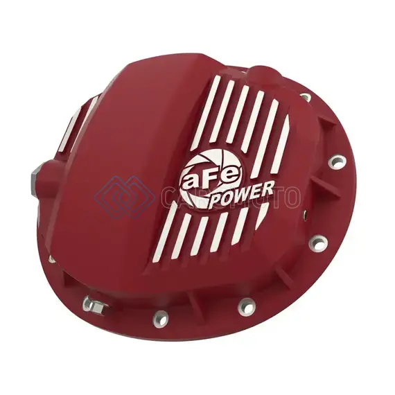 AFE 46-71140R PRO SERIES GMCH 9.5 REAR DIFF COVER RED W/ MACHINED FINS 19-20 GM SILVERADO/SIERRA 1500