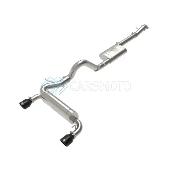 AFE 49-33138-B VULCAN 3IN 304 SS CAT-BACK EXHAUST 2021 FORD BRONCO L4-2.3L (T)/V6-2.7L (TT) W/ BLACK TIPS