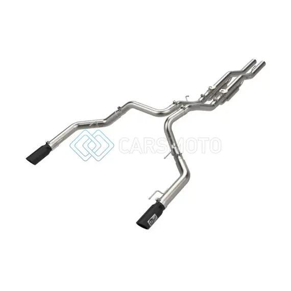 AFE 49-33151-B 21-24 FORD F-150 VULCAN SERIES 3 IN TO 3-1/2 IN STAINLESS STEEL CAT-BACK EXHAUST SYSTEM - BLACK