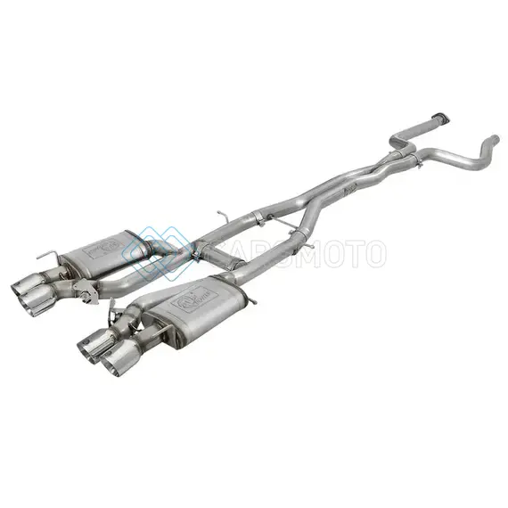AFE 49-34078-P MACHFORCE XP 3IN 304 SS CAT-BACK DUAL MODE EXHAUST W/ POLISHED TIPS 16-17 CADILLAC ATS-V V6-3.6L