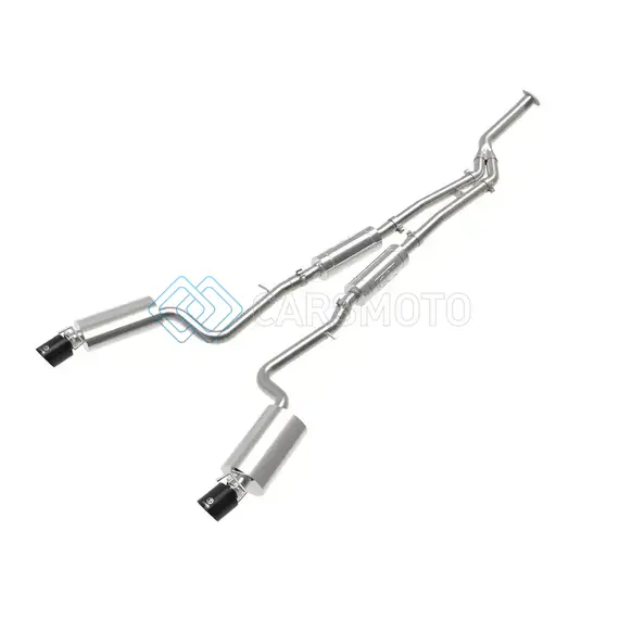 AFE 49-36059-B POWER TAKEDA 16-17 LEXUS IS200T L4-2.0L (T) 2.5IN-3IN 304 SS CB EXHAUST W/ BLACK TIPS