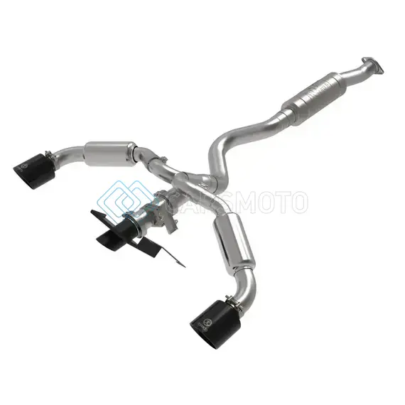 AFE 49-36067-B 23-24 TOYOTA GR COROLLA L3 1.6L (T) GEMINI XV 3IN TO 2-1/2IN CAT BACK EXHAUST W/ BLACK TIPS