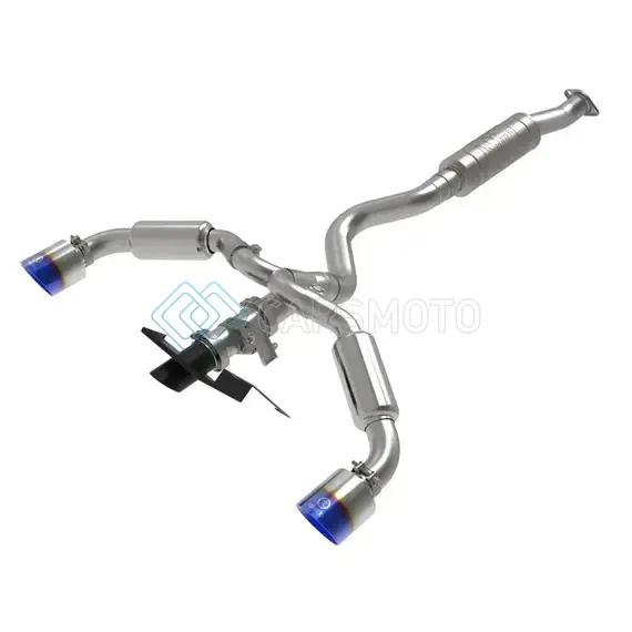 AFE 49-36067-L 23-24 TOYOTA GR COROLLA L3 1.6L (T) GEMINI XV 3IN TO 2-1/2IN CAT BACK EXHAUST W/ BLUE FLAME TIPS