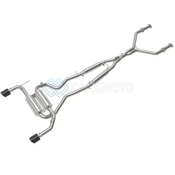 AFE 49-36136-C 14-15 INFINITI Q50 (V37) V6 3.7L TAKEDA 2-1/2IN SS CAT-BACK EXHAUST SYSTEM W/ CARBON FIBER TIPS