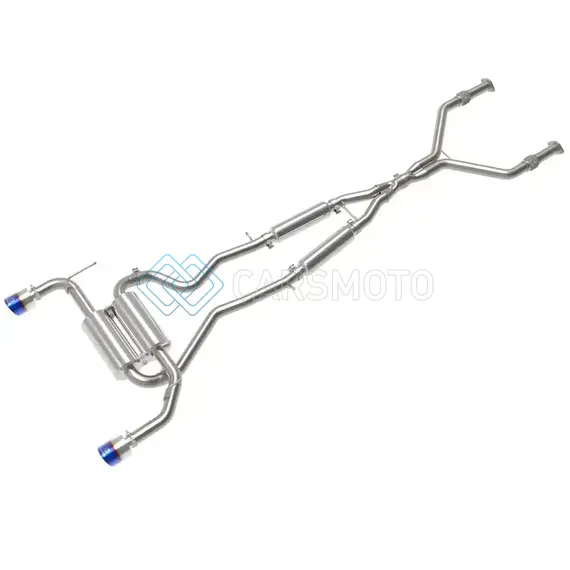 AFE 49-36136-L 14-15 INFINITI Q50 V6 3.7L TAKEDA 2-1/2IN 304 SS CAT-BACK EXHAUST SYSTEM W/ BLUE FLAME TIPS