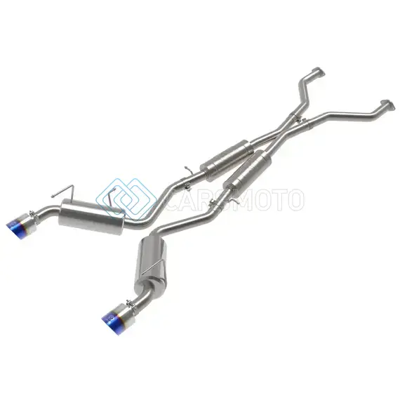 AFE 49-36139-L TAKEDA 09-20 NISSAN 370Z 2-1/2 IN 304 STAINLESS STEEL CAT-BACK EXHAUST SYSTEM W/ BLUE FLAME TIP