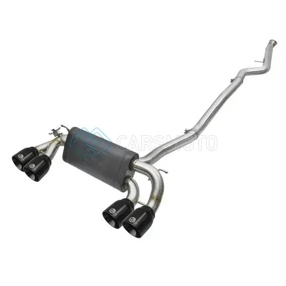 AFE 49-36330-1B 16-18 BMW M2 L6-3.0L MACH FORCE-XP 3IN TO 2.5IN 304 SS CAT-BACK EXHAUST SYSTEM-QUAD BLACK TIPS