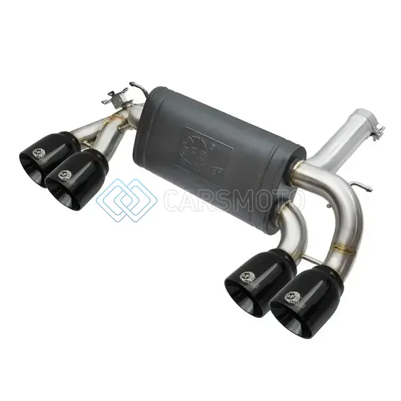 AFE 49-36333-B MACHFORCE XP 3IN - 2 1/2IN AXLE BACK 304SS EXHAUST W/ BLACK TIPS 16-17 BMW M2 (F87)