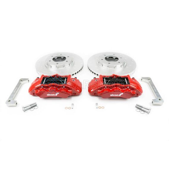 ALCON BKF1551K61 2019+ FORD RANGER/2020+ BRONCO 2.3L 350X34MM ROTORS 6-PISTON CALIPERS FRONT BRAKE KIT - RED