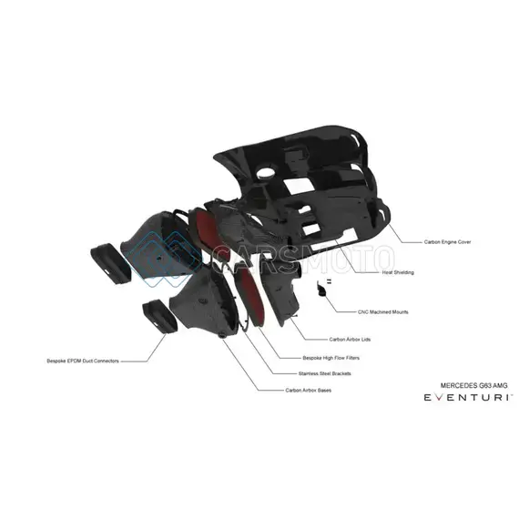 EVENTURI EVE-G63W465-CF-INT ВПУСКНАЯ СИСТЕМА CARBON ДЛЯ MERCEDES G63 AMG (W465)
