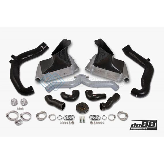 DO88 BIG-130SI-169 10-12 PORSCHE 911 TURBO/TURBO S (997.2) BIGPACK INTERCOOLER KIT W/SILVER PIPE + INLETS