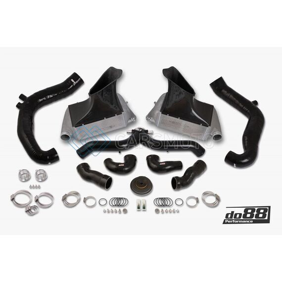 DO88 BIG-130SV-169 10-12 PORSCHE 911 TURBO/TURBO S (997.2) BIGPACK INTERCOOLER KIT W/BLACK PIPE + INLETS