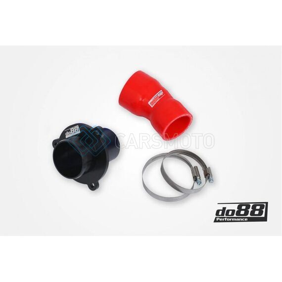 DO88 CP-110R-OEM VAG 1.8/2.0 TSI (MQB) TURBO MUFFLER DELETE OEM PRESSURE PIPES RED HOSE