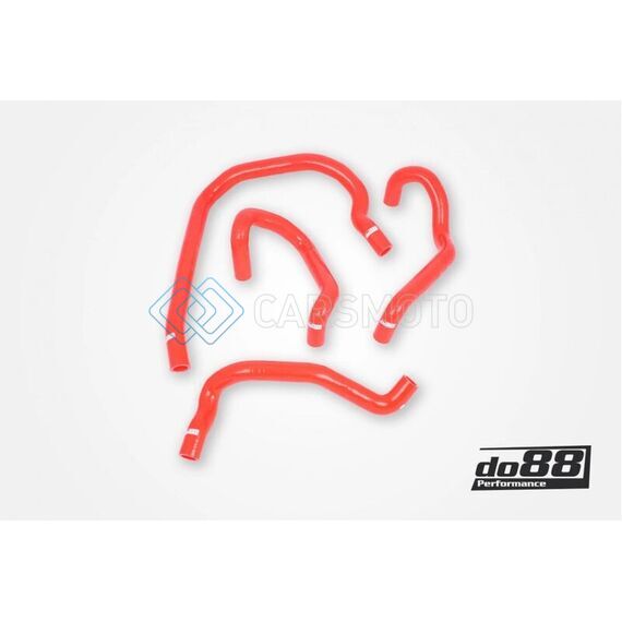 DO88 DO88-KIT188R AUDI/SEAT/VOLKSWAGEN 2.0T (MQB) REMOTE RADIATOR COOLANT HOSES (LEFT) - RED