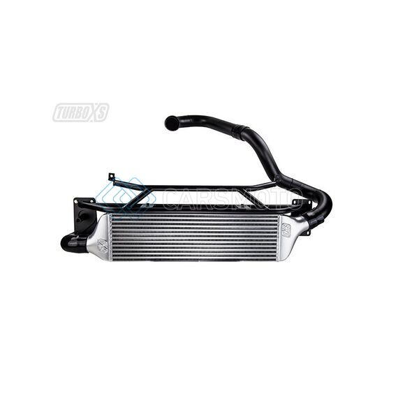 TURBO XS W15-FMIC-BLK FMIC FOR 15-16 SUBARU WRX - WRINKLE BLACK PIPES