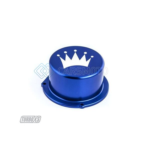 TURBO XS W15-VPC-BLU 15-16 SUBARU WRX BILLET ALUMINUM VACUUM PUMP COVER - BLUE