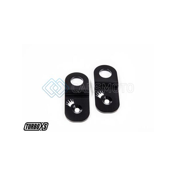 TURBO XS WS02-RS-BLK-2 SUBARU 02-07 WRX / 04-07 STI RADIATOR STAY NO HOOD PROP - BLACK