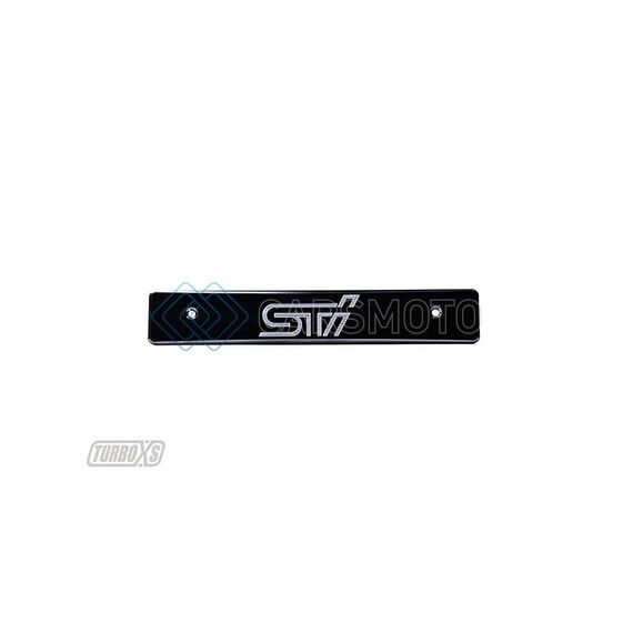 TURBO XS WS08-LPD-BLK-STI 08-14 SUBARU WRX/STI BILLET ALUMINUM LICENSE PLATE DELETE BLACK MACHINED STI LOGO