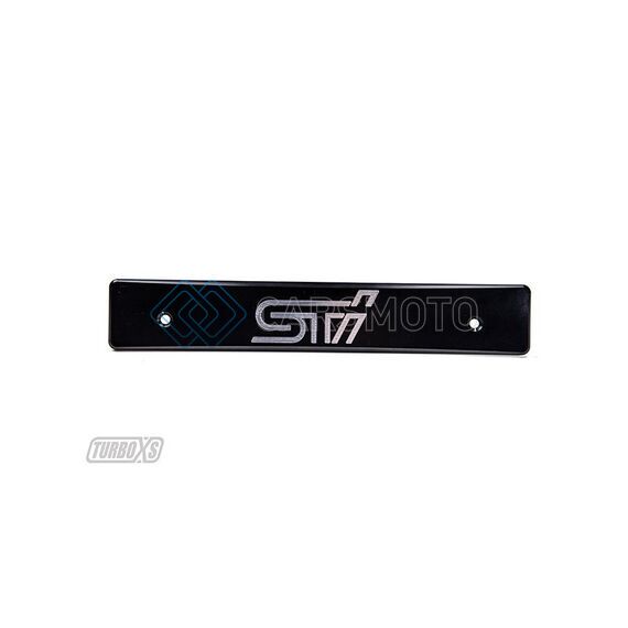 TURBO XS WS15-LPD-BLK-STI 15-17 SUBARU WRX/STI BILLET ALUMINUM LICENSE PLATE DELETE BLACK MACHINED STI LOGO
