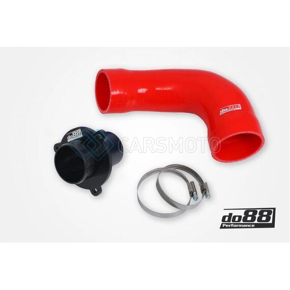 DO88 CP-110R-DO88-2 VAG 1.8 2.0 TSI (MQB) TURBO MUFFLER DELETE TR-340 RED HOSE