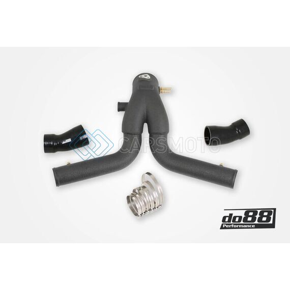 DO88 TR-200SV-OEM-2 2015+ PORSCHE 911 TURBO/TURBO S (991.2) Y-PIPE FOR OEM INTERCOOLER - BLACK
