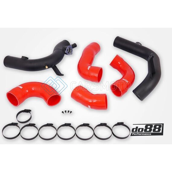 DO88 TR-340-DO88-1-R VAG 2.0 TSI EA888 GEN4 (300HP+) INTERCOOLER PRESSURE PIPES RED HOSES