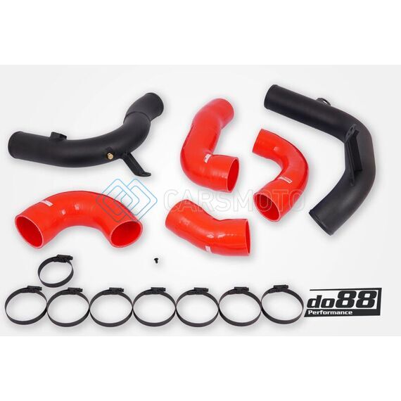 DO88 TR-340-DO88-2-R VAG 2.0 TSI EA888 GEN4 (245HP) INTERCOOLER PRESSURE PIPES RED HOSES