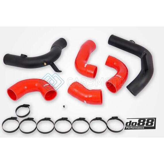 DO88 TR-340-OE-2-R VAG 2.0 TSI EA888 GEN4 (245HP) OEM INTERCOOLER PRESSURE PIPES RED HOSES