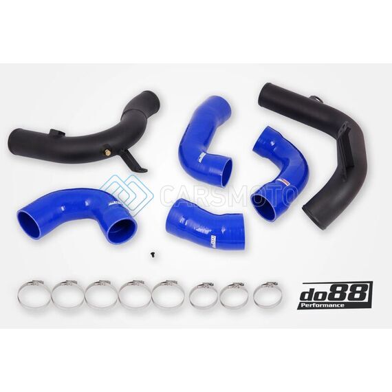 DO88 TR-340-OE-3-B AUDI/SEAT/SKODA/VOLKSWAGEN 1.8T/2.0T (MQB) OEM INTERCOOLER PRESSURE PIPES W/BLUE HOSES