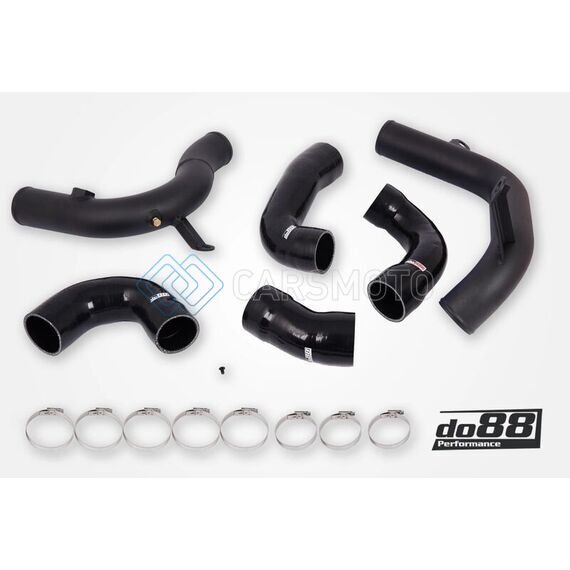 DO88 TR-340-OE-3-S AUDI/SEAT/SKODA/VOLKSWAGEN 1.8T/2.0T (MQB) OEM INTERCOOLER PRESSURE PIPES W/BLACK HOSES