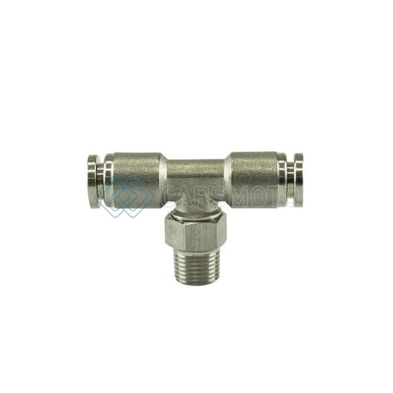 TURBOSMART TS-0550-3055 1/8 NPT TO TEE 1/4 PUSHLOC STAINLESS STEEL