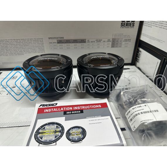 RIGID 36121 360-SERIES PRO SAE FOG YELLOW PAIR