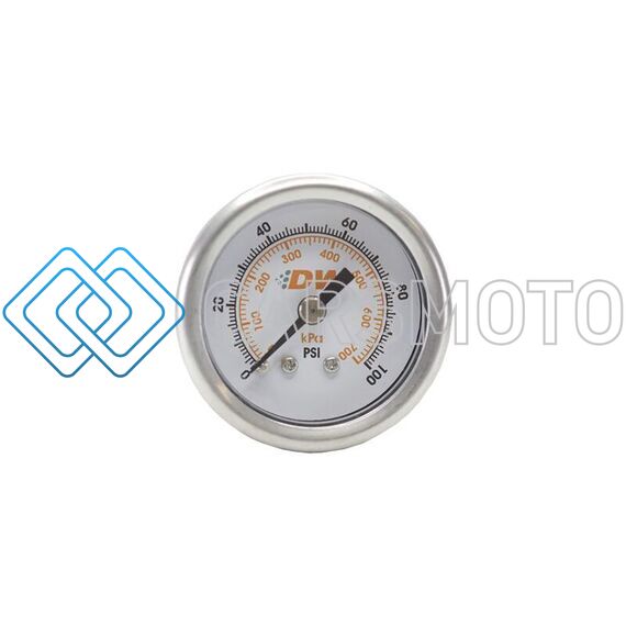 DEATSCHWERKS 6-01-G FUEL PRESSURE GAUGE - WHITE FACE WITH DW LOGO