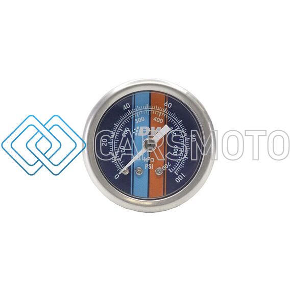 DEATSCHWERKS 6-01-G2 FUEL PRESSURE GAUGE - BLUE FACE WITH DW LOGO