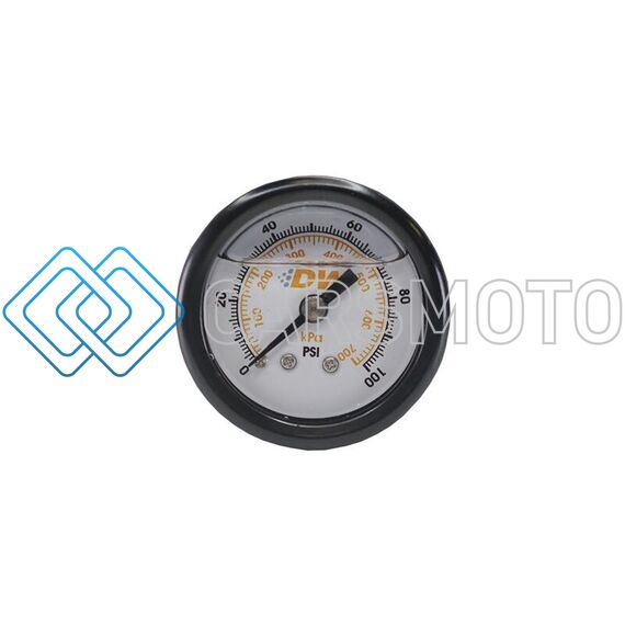 DEATSCHWERKS 6-01-GL FUEL PRESSURE GAUGE - LIQUID FILLED WHITE FACE WITH DW LOGO