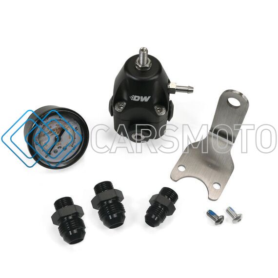 DEATSCHWERKS 6-1002-FRB-86 DWR1000C AFPR + PRESSURE GAUGE + 6AN & 8AN FITTINGS