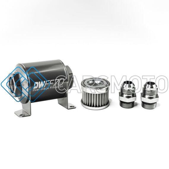 DEATSCHWERKS 8-03-070-005K-10 10AN, 5 MICRON, 70MM IN-LINE FUEL FILTER KIT