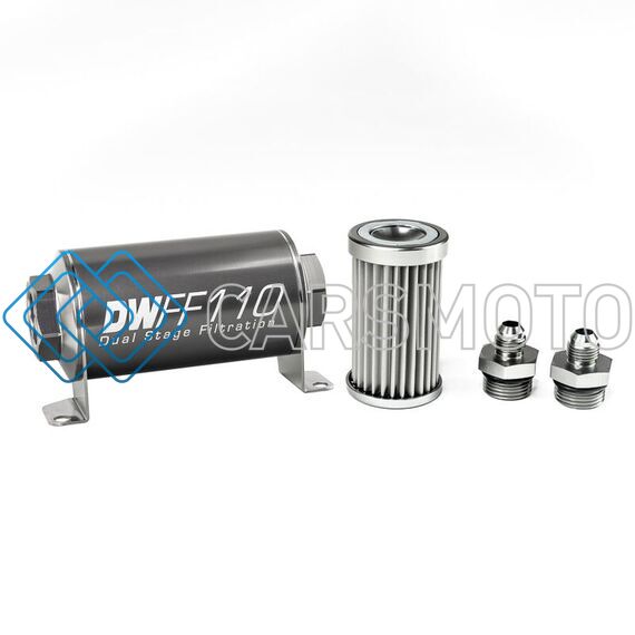 DEATSCHWERKS 8-03-110-005K-6 -6AN, 5 MICRON, 110MM IN-LINE FUEL FILTER KIT