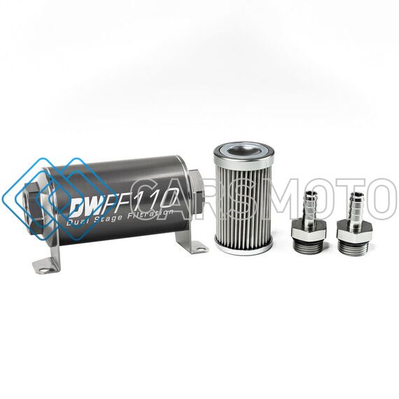 DEATSCHWERKS 8-03-110-010K-38 3/8 IN, 10 MICRON, 110MM IN-LINE FUEL FILTER KIT