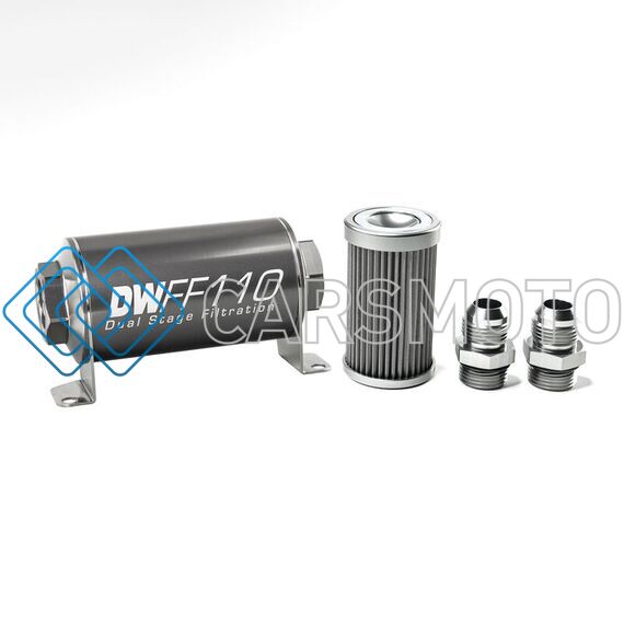 DEATSCHWERKS 8-03-110-040K-10 10AN, 40 MICRON, 110MM IN-LINE FUEL FILTER KIT