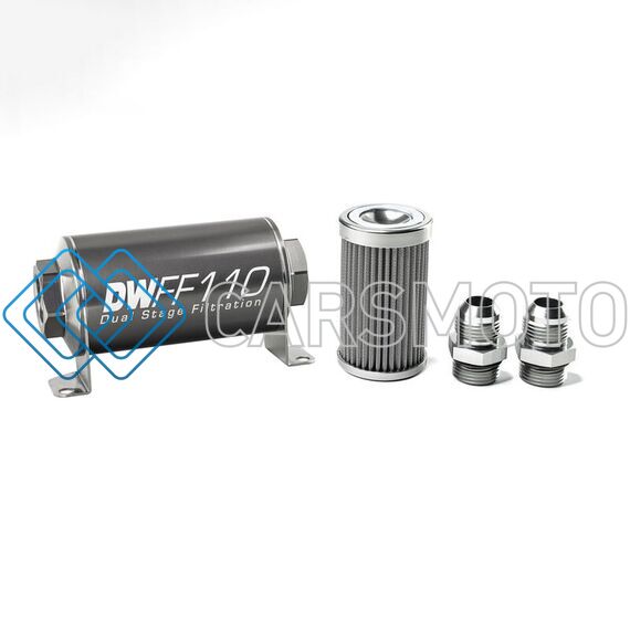 DEATSCHWERKS 8-03-110-100K-10 10AN, 100 MICRON, 110MM IN-LINE FUEL FILTER KIT