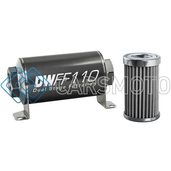 DEATSCHWERKS 8-03-110-100K 10AN FEMALE, 40 MICRON, 110MM IN-LINE FUEL FILTER KIT