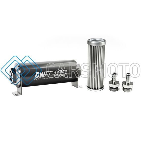DEATSCHWERKS 8-03-160-005K-38 3/8 IN, 5 MICRON, 160MM IN-LINE FUEL FILTER KIT