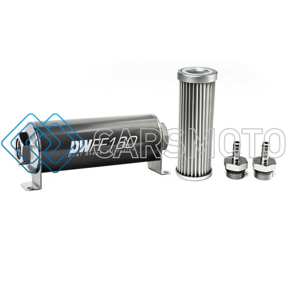 DEATSCHWERKS 8-03-160-005K-516 5/16 IN, 5 MICRON, 160MM IN-LINE FUEL FILTER KIT