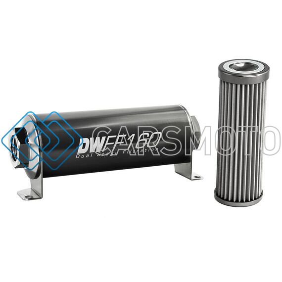 DEATSCHWERKS 8-03-160-040K 10AN FEMALE, 40 MICRON, 160MM IN-LINE FUEL FILTER KIT