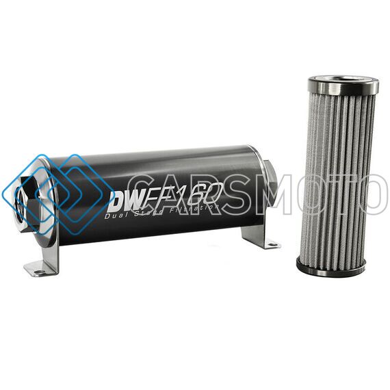 DEATSCHWERKS 8-03-160-100K 10AN FEMALE, 100 MICRON, 160MM IN-LINE FUEL FILTER KIT