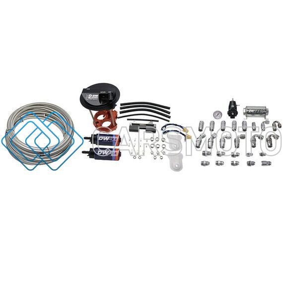 DEATSCHWERKS 9-401-620-7003 X2 SERIES FUEL PUMP MODULE WITH DUAL DW400 PUMPS AND RETURN PLUMBING KIT
